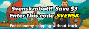 Svenskrabatt! Save $3 today!